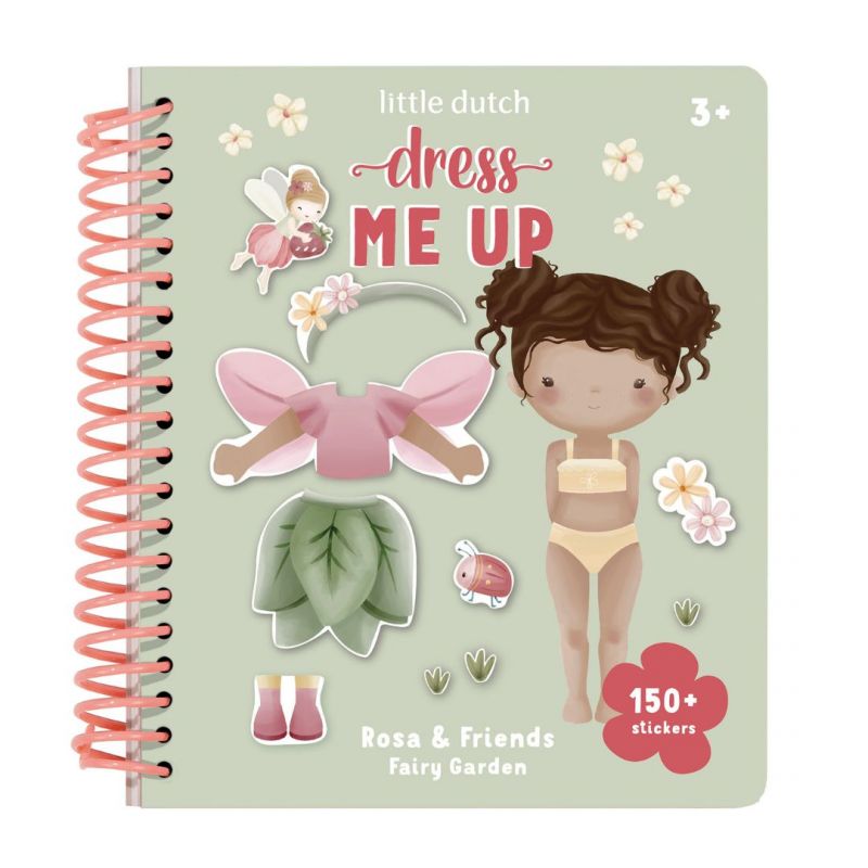 Little Dutch - Libro Dress Me Up Rosa & Friends FG - con Stickers