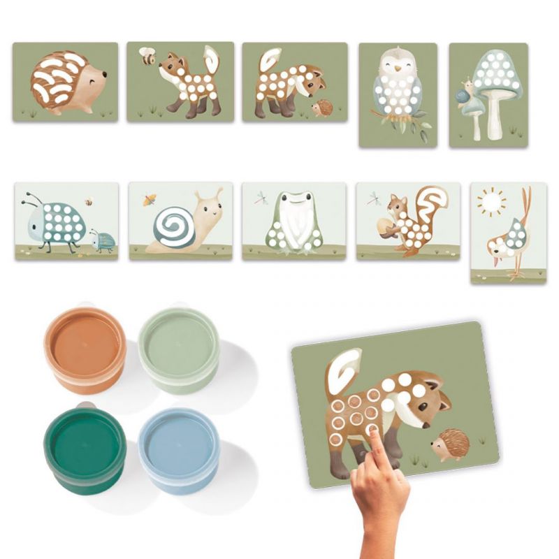 Little Dutch Set pittura con le dita - Forest Friends