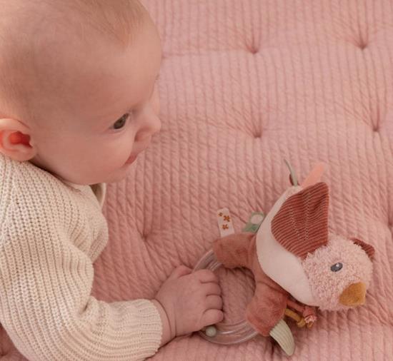 Pull-and-shake - Gioco con gancio da passeggino - Flower & Butterflies