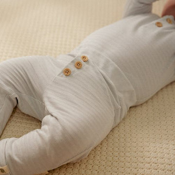 Pantaloni Azzurri trama rigata Amici della Foresta - Little Dutch