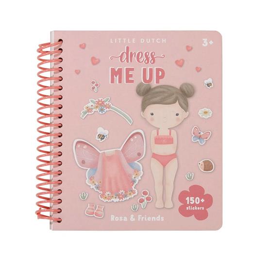 Little Dutch - Libro Dress Me Up Rosa & Friends - con Stickers