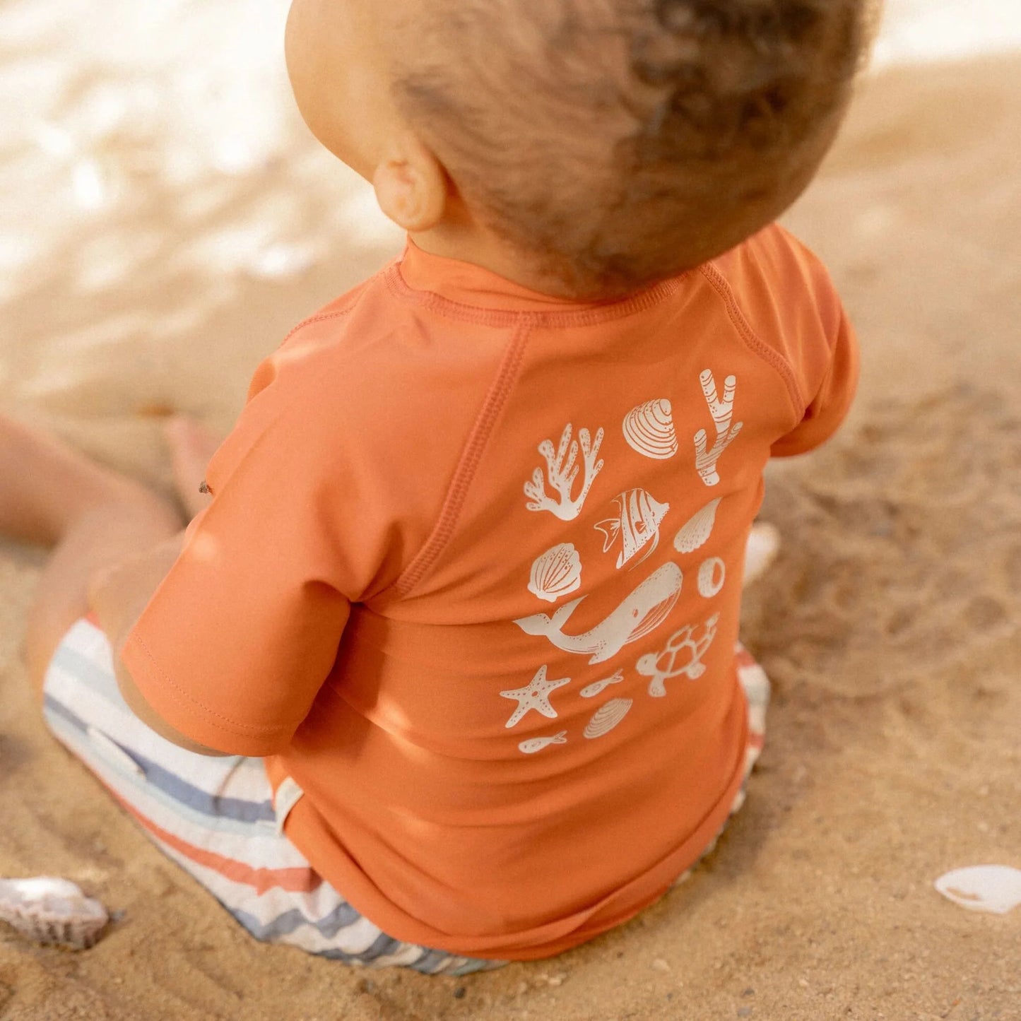 Maglietta da bagno a manica corta - Rosso - Sea Life - Little Dutch