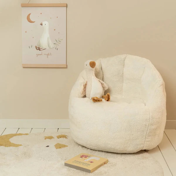 Crica - Poltrona per bambini teddy bianca- Little Dutch