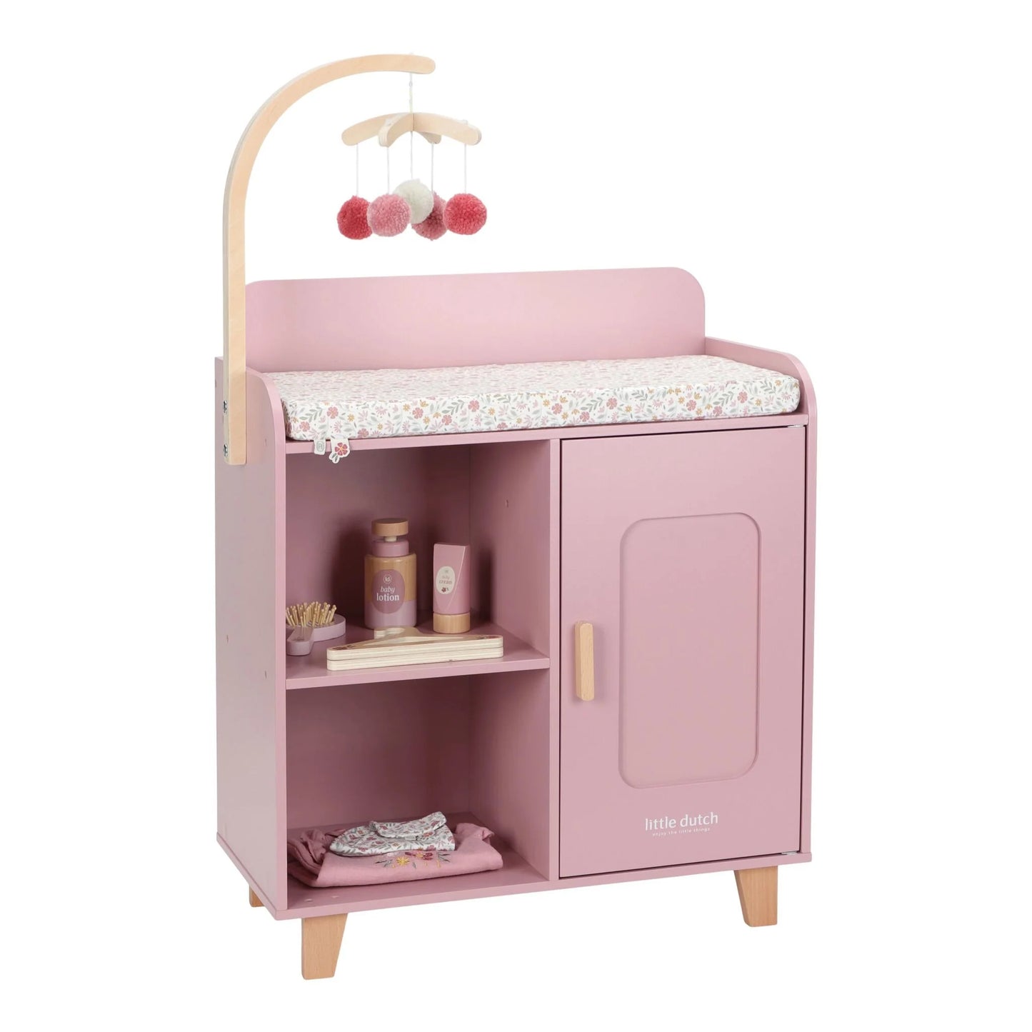 Gimbo - Fasciatoio per bambole – Rosa – Essentials - Little Dutch