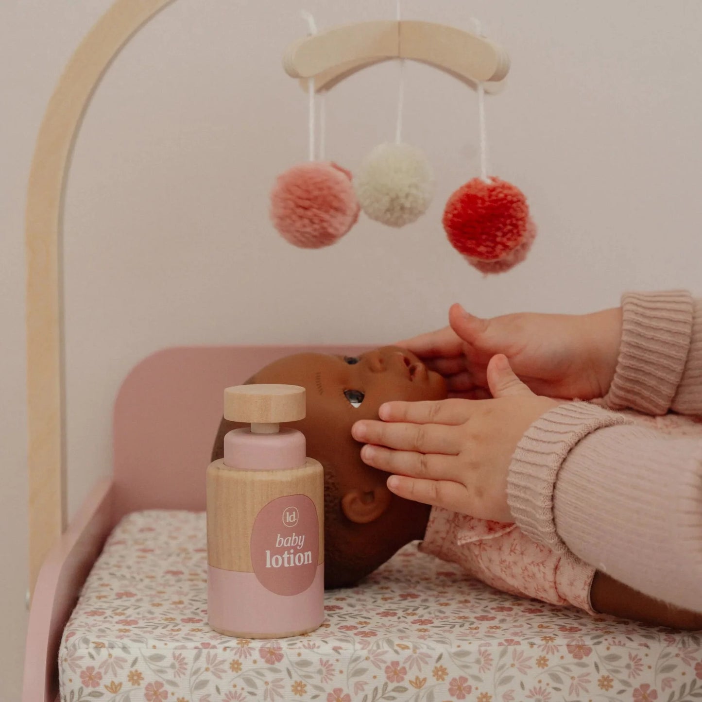 Gimbo - Fasciatoio per bambole – Rosa – Essentials - Little Dutch