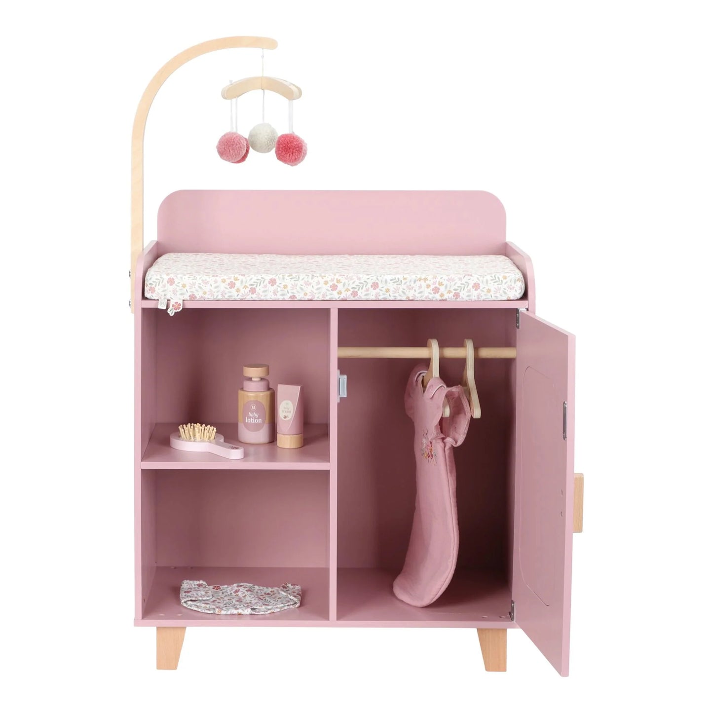 Gimbo - Fasciatoio per bambole – Rosa – Essentials - Little Dutch