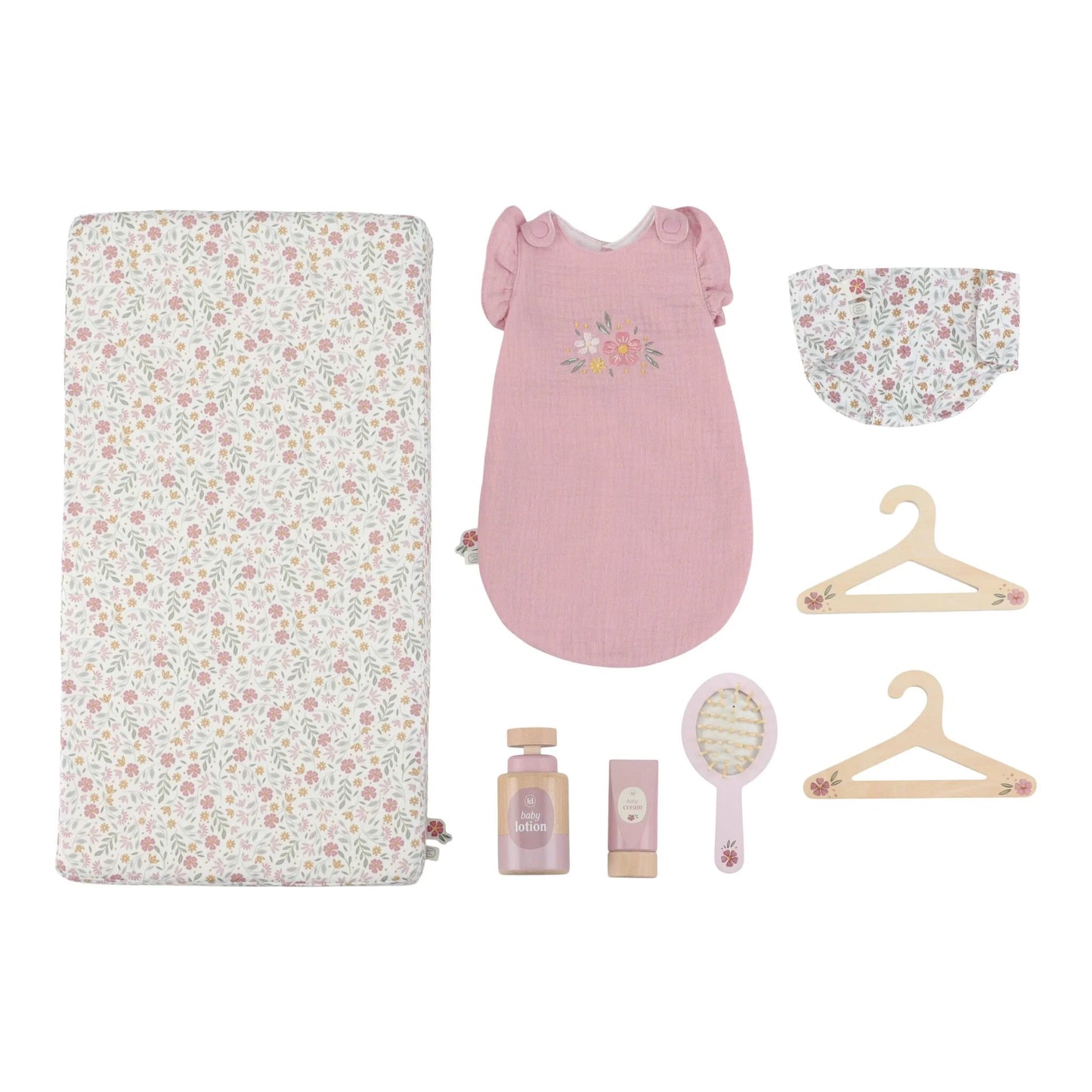 Gimbo - Fasciatoio per bambole – Rosa – Essentials - Little Dutch