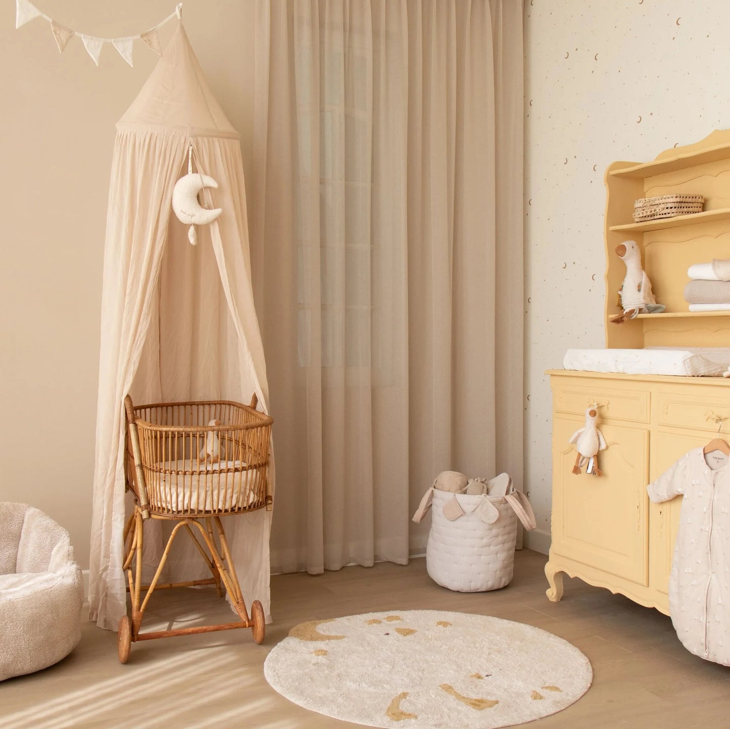 Tappeto rotondo - Bianco - Newborn Naturals - Little Goose