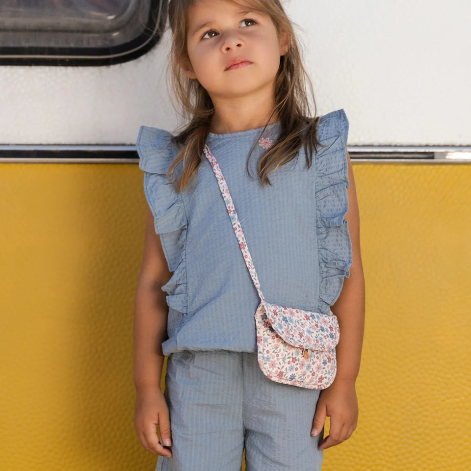 Pantalone wide leg blu