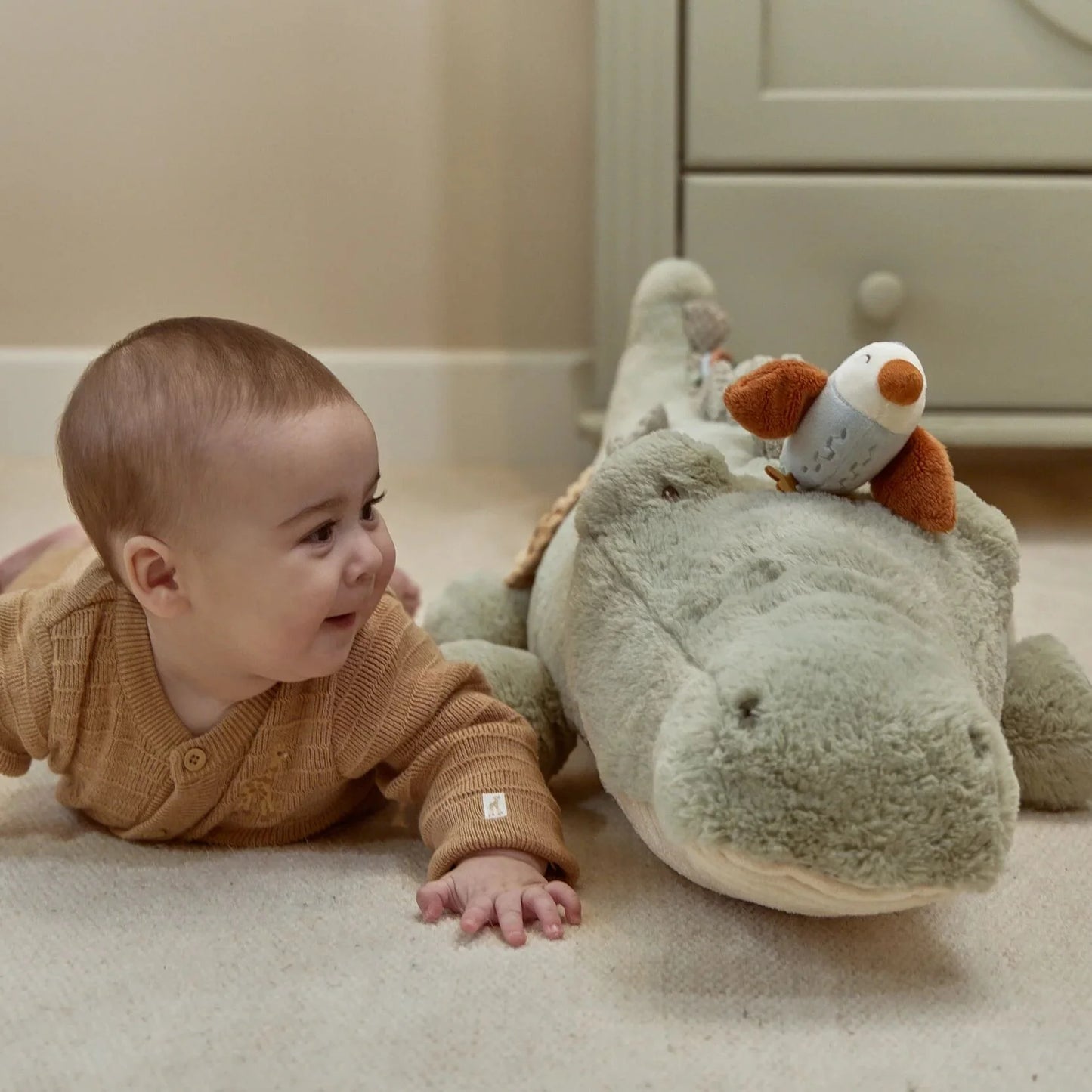 Amici del safari - Peluche attività coccodrillo XL - Verde