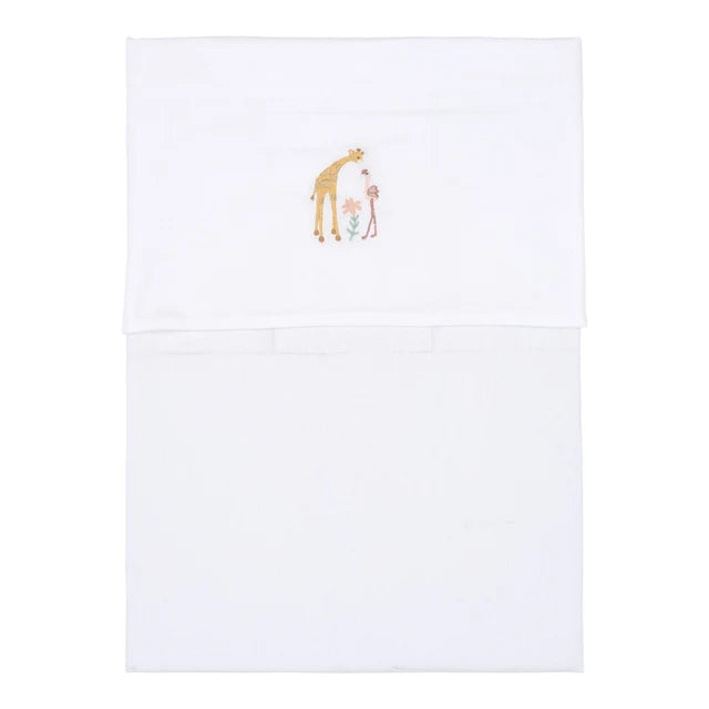Lenzuolo per culla Flamingo - Bianco - 70x100