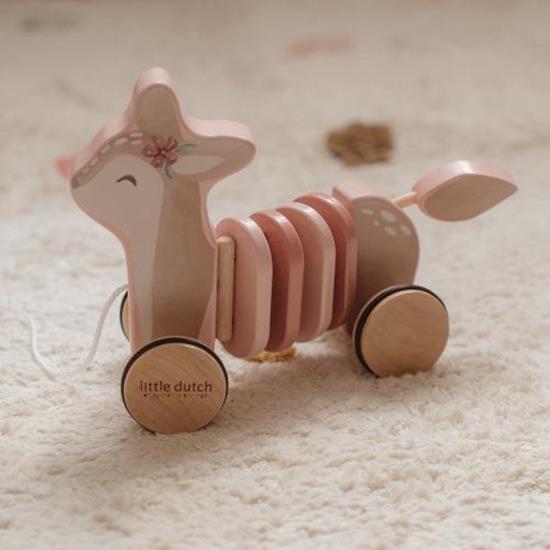 Mimu - Little Dutch-Cervo in legno da tirare - Fairy Garden