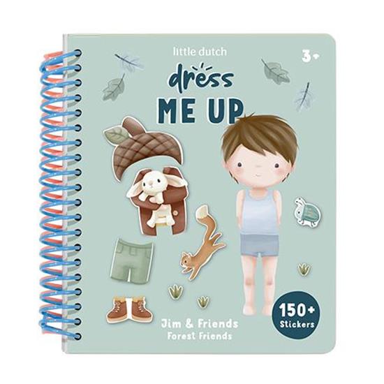 Little Dutch - Libro Dress Me Up Jim & Friends FF - con Stickers