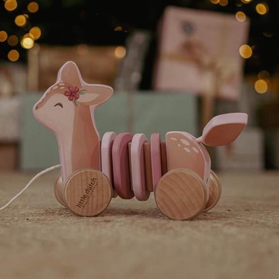 Mimu - Little Dutch-Cervo in legno da tirare - Fairy Garden
