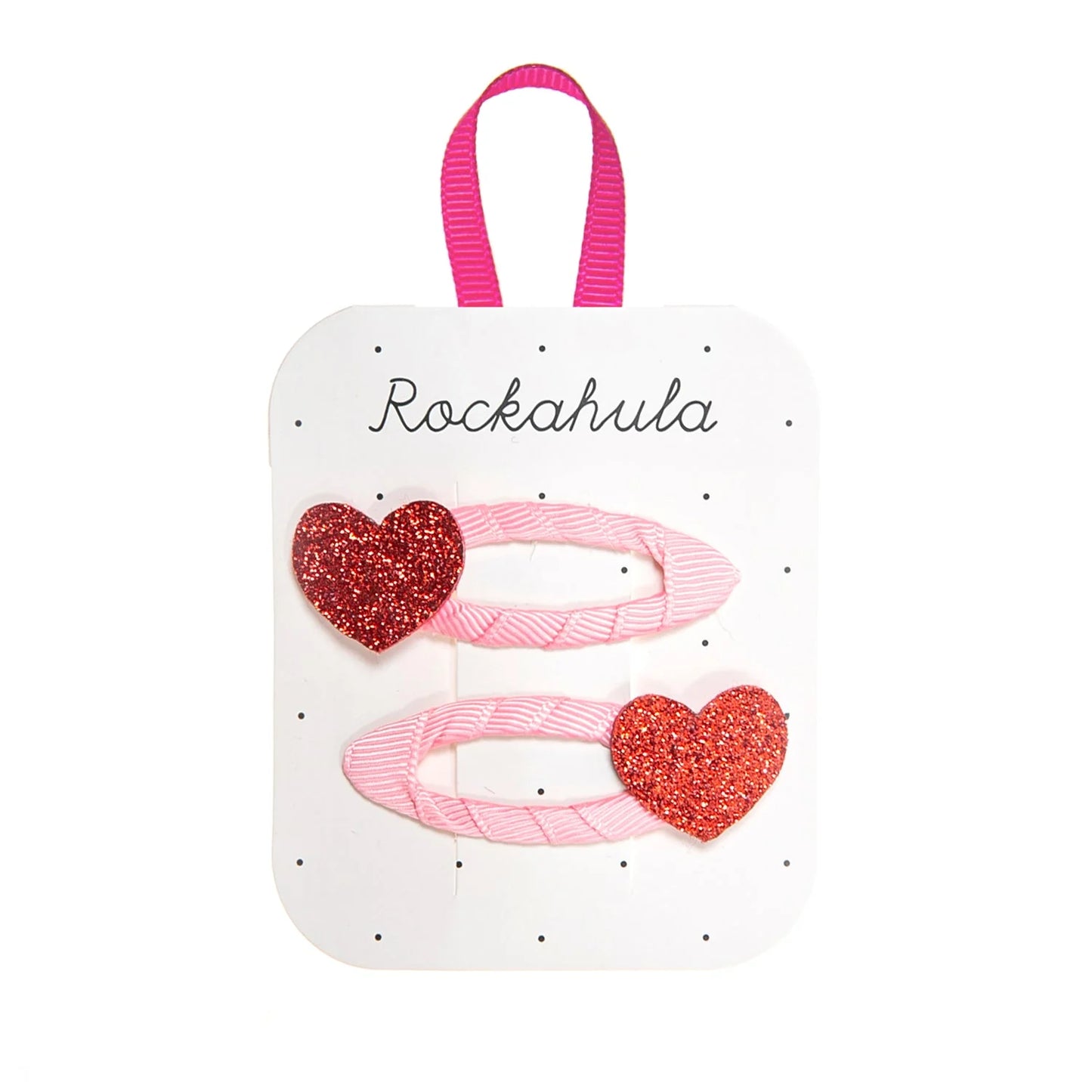 Rockahula- Mollette Cuori rossi glitterati