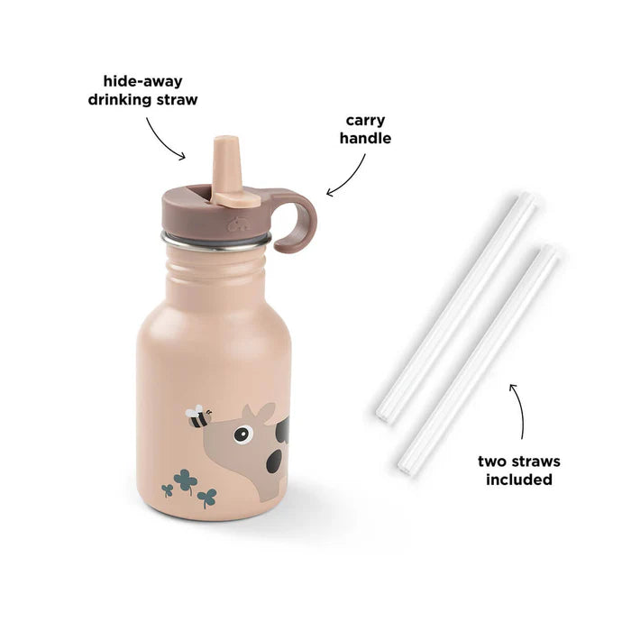 Metal bottle - Tiny farm - Powder - 350 ml