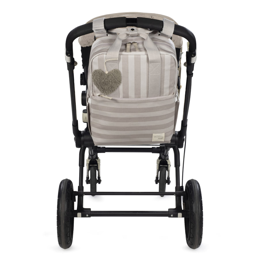 Zaino cambio con cuore peluche Sintra Beige- Walking mum
