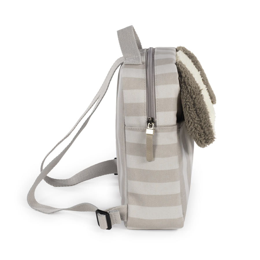 Zainetto con cane in peluche a righe- Walking mum