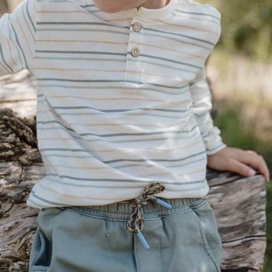 T-shirt maniche lunghe multi stripe - Little Dutch