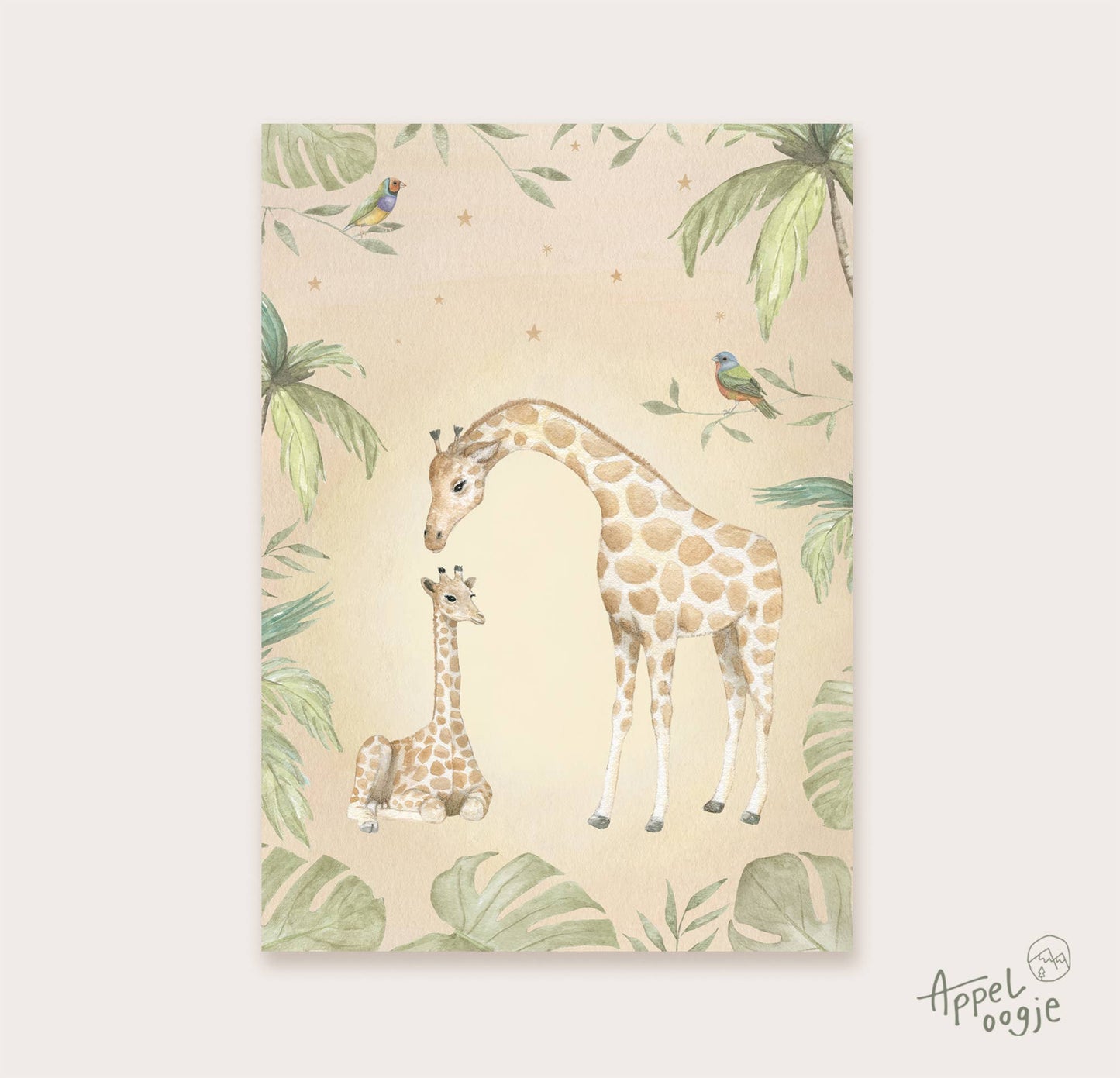 Giraffe tropicali da cartolina