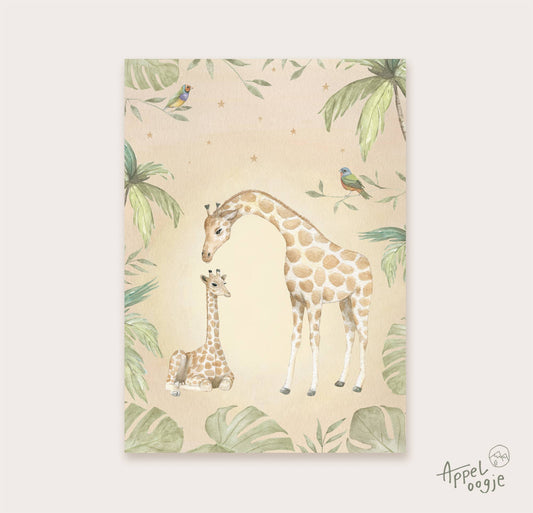 Giraffe tropicali da cartolina