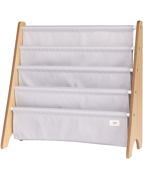 Libreria Frontale Montessoriana -Grigio Chiaro - Poliestere Riciclato - 61x 63 x 25,4 cm