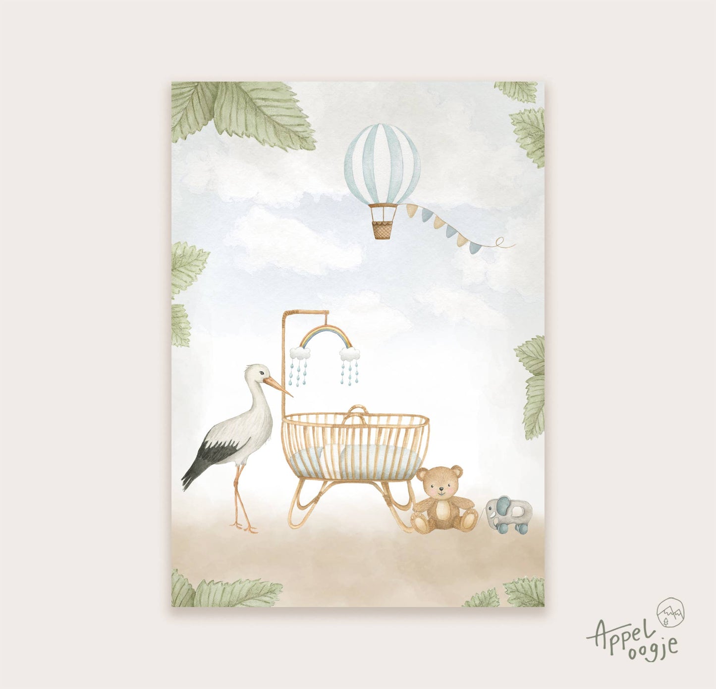 Cartolina baby blu