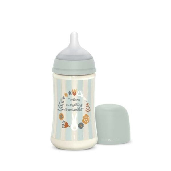 Biberon Suavinex Wonderland Pl. Sil. SX PRO 270 ml - Azzurro