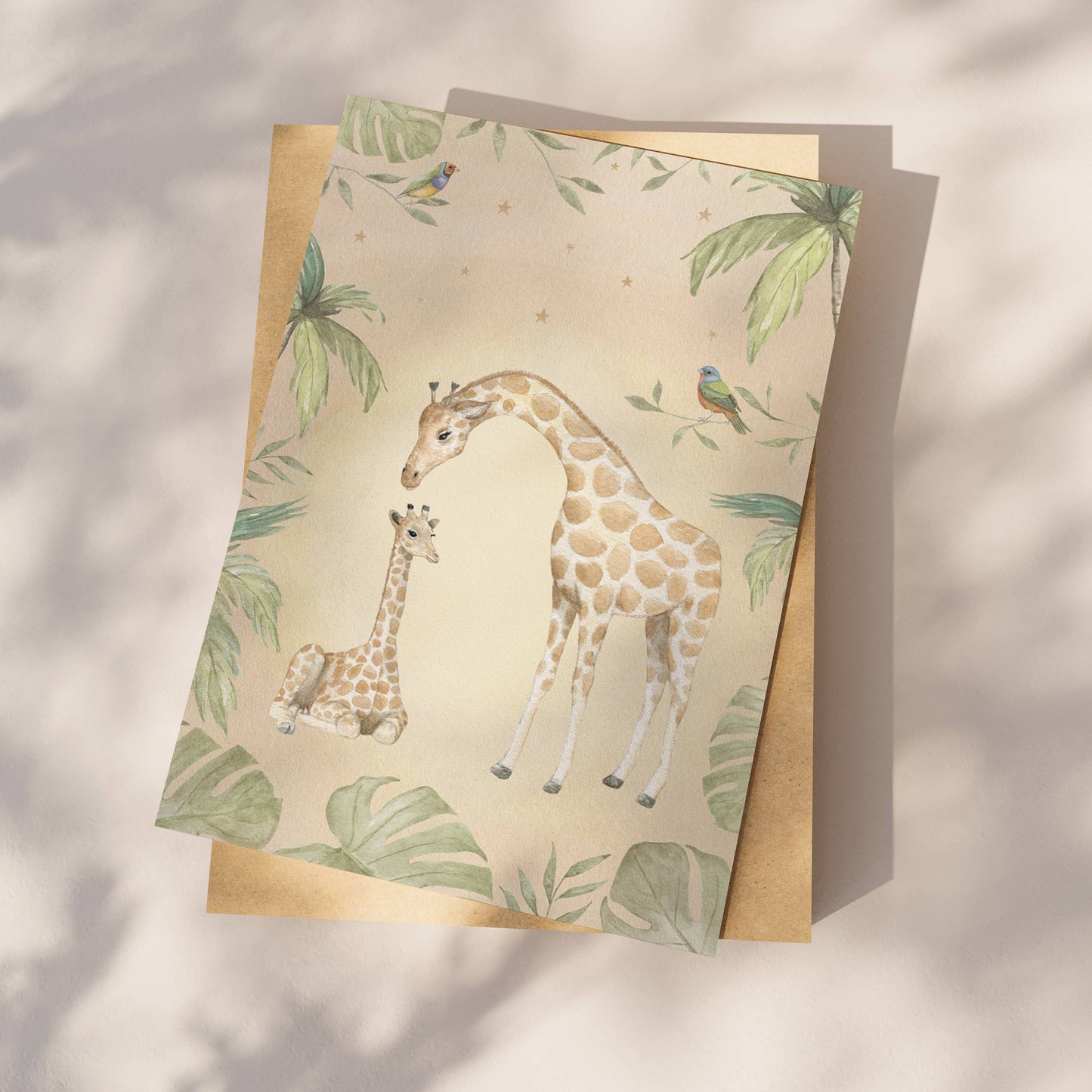 Giraffe tropicali da cartolina