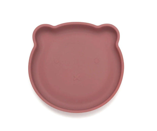 Piatto Silicone con Ventosa Bear Mahogany Rose