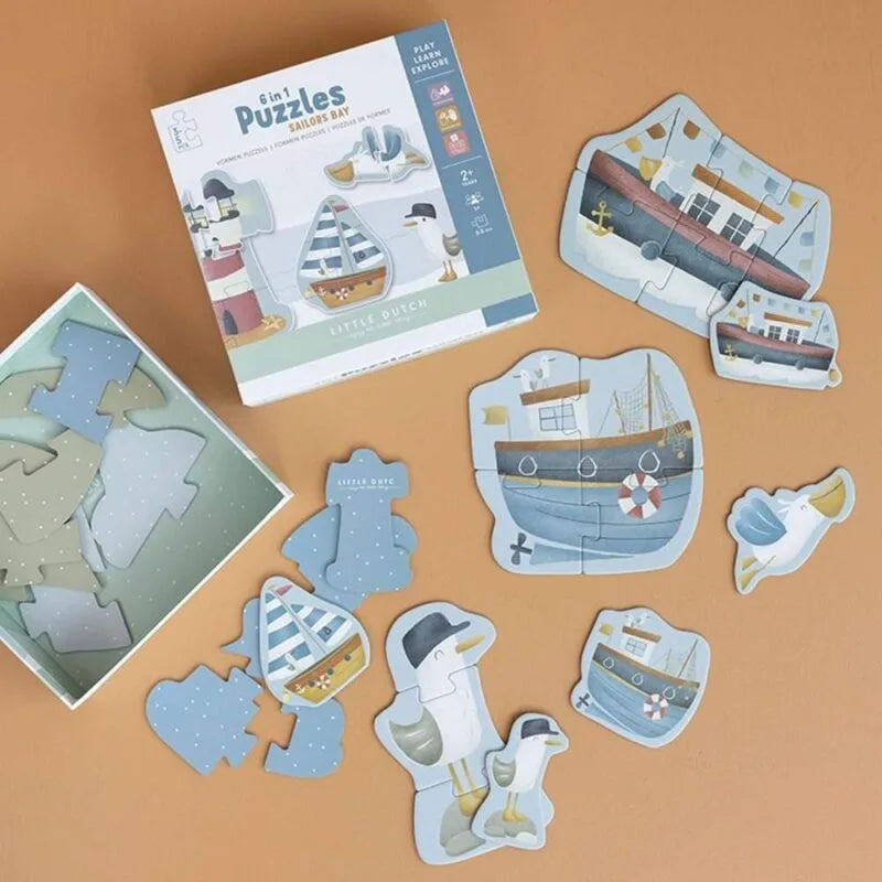 Puzzle 6 in 1 sailor bay- Little Dutch