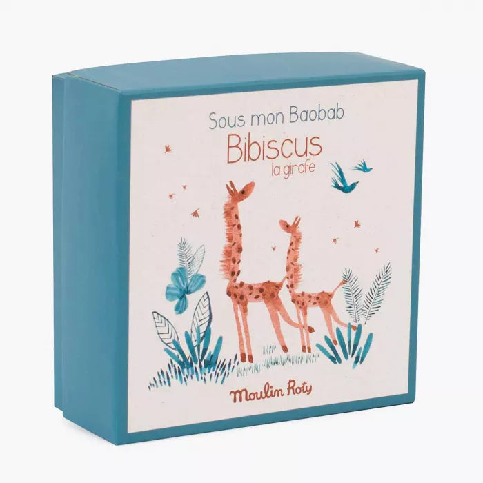 Doudou porta ciuccio giraffa con scatola - sous mon baobab - Moulin Roty