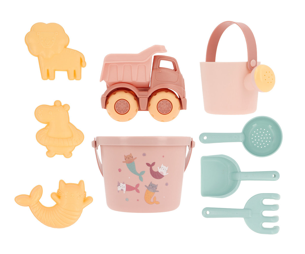 Lomi - Set Spiaggia Monneka Secchiello Old Rose + Camioncino Monnëka