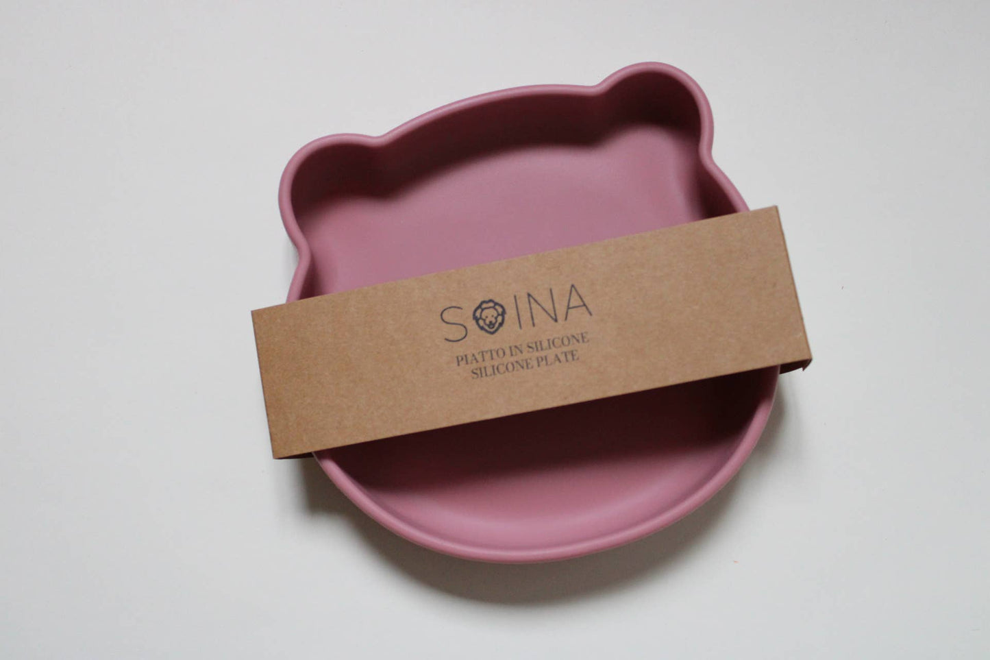 Piatto in silicone con ventosa Aydan (Rosa antico)