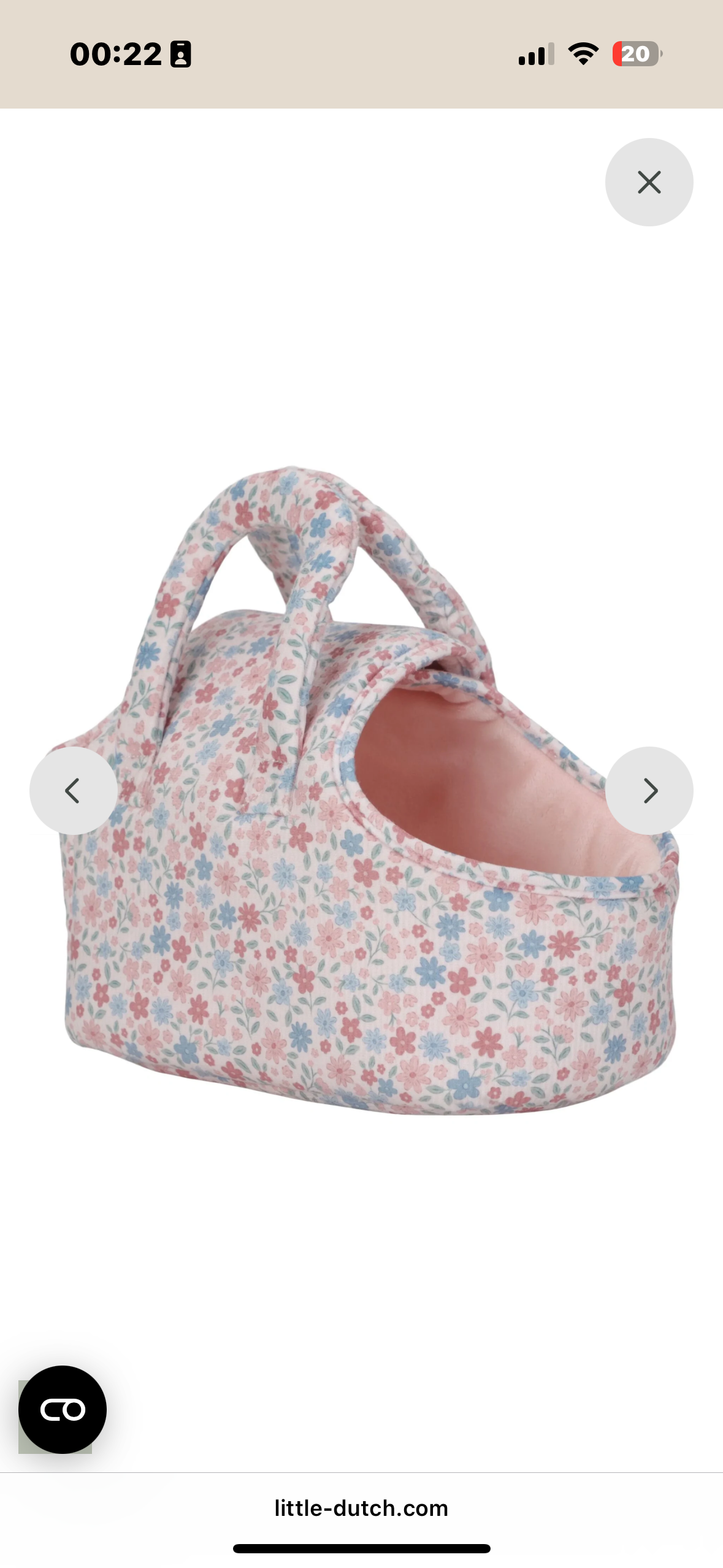 Gatto peluce in borsa – Little Dutch