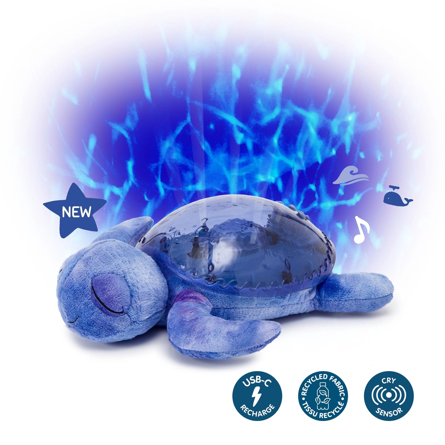 Lira - Lampada Notturna Tranquil Turtle Cloud B - Blu - Scandi Kids Concept Store