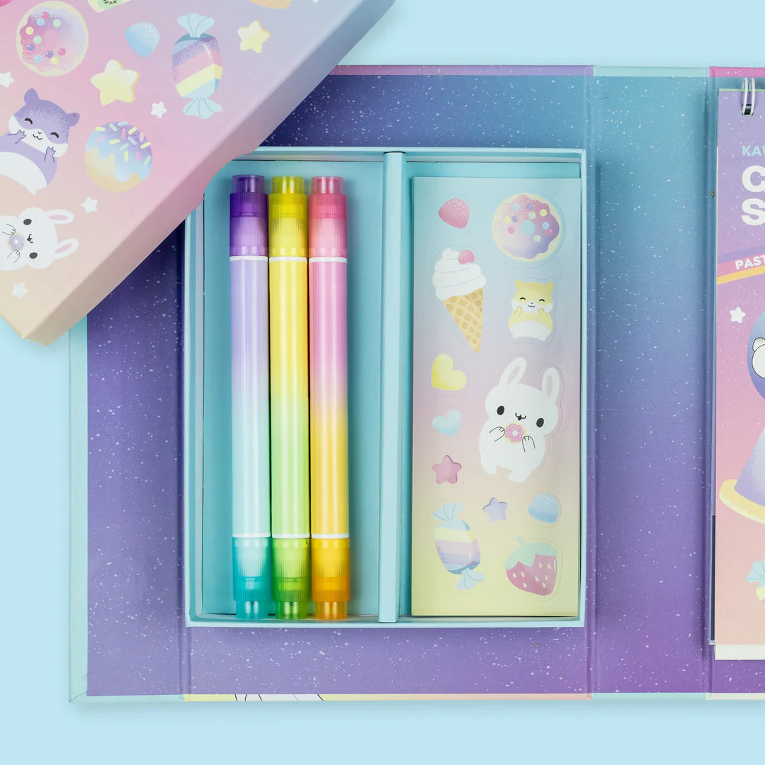 Tiger Tribe Shimmer Colouring Set - Pastel - Kawaii cafè