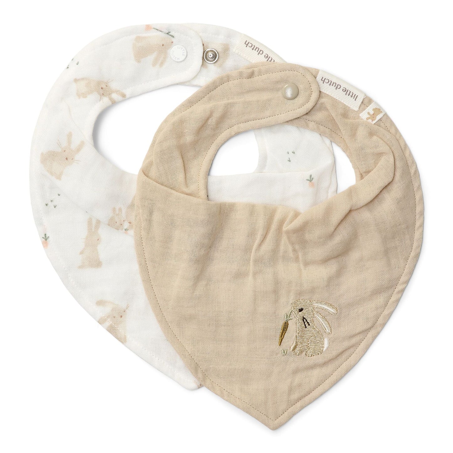 Bavaglino bandana confezione da 2 - Bianco - Newborn Naturals - Baby Bunny