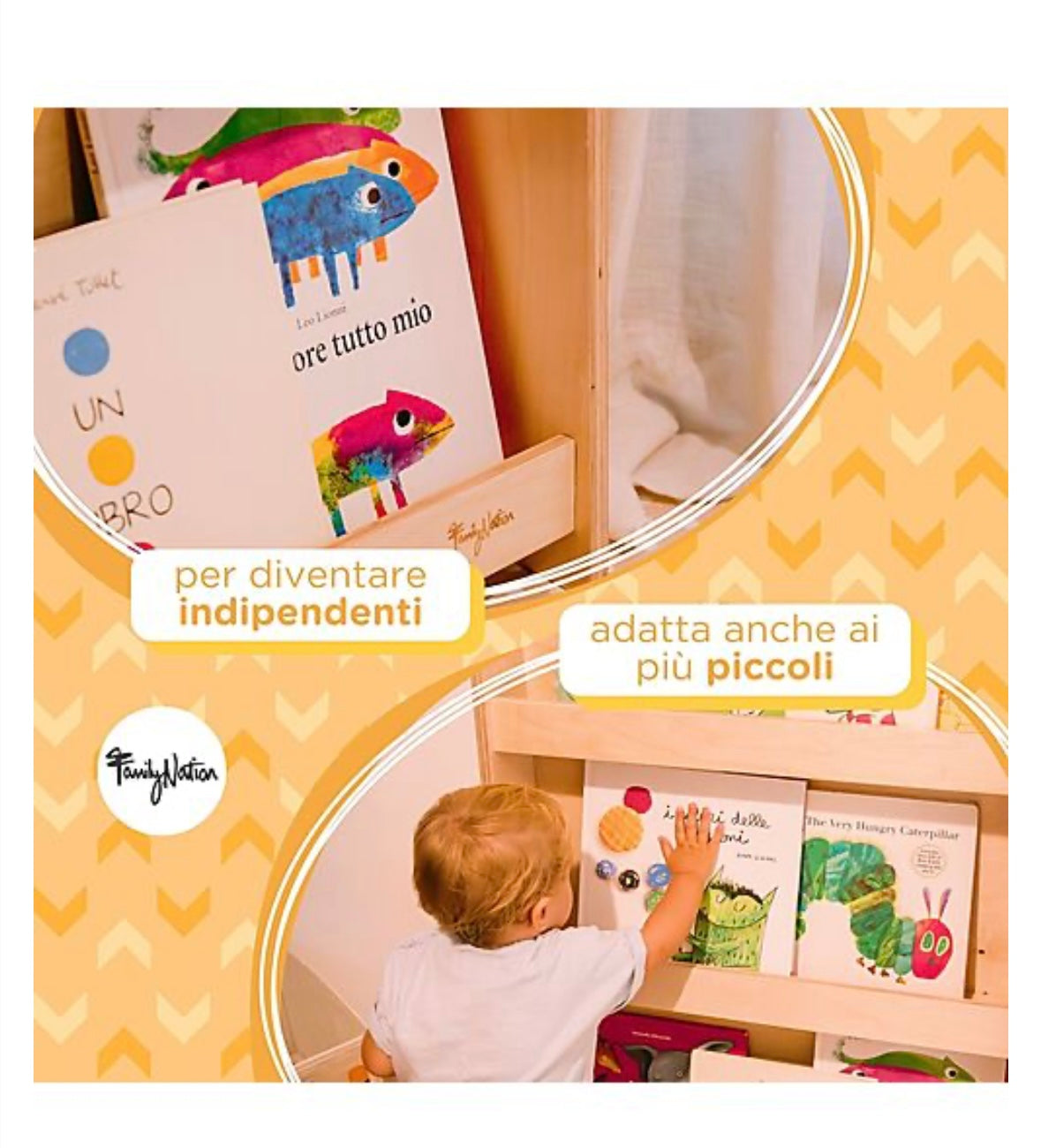 Libreria Frontale Montessoriana - legno di betulla - Natural
