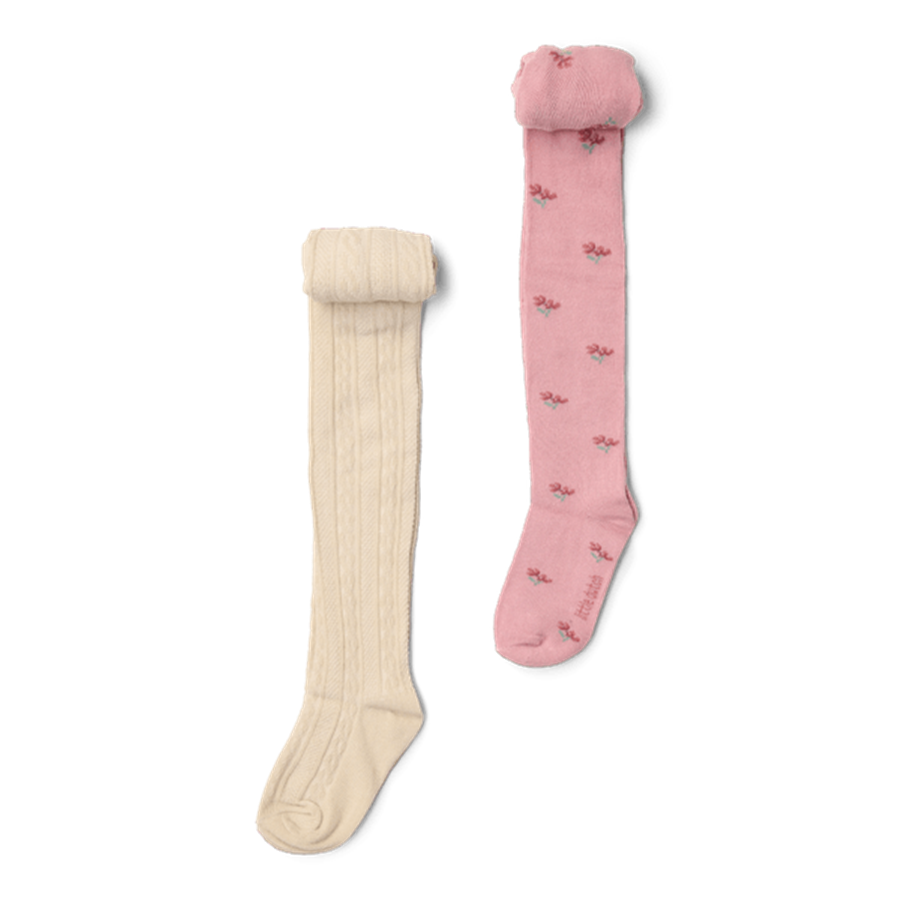Little Dutch - Confezione da 2 body sabbia/velluto rosa