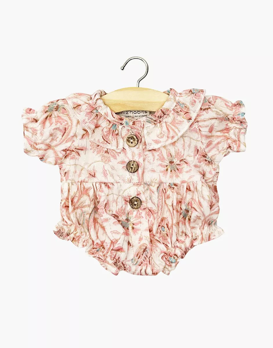 Vestito per bambola minikane - Barboteuse Léonore à manches courtes Assia