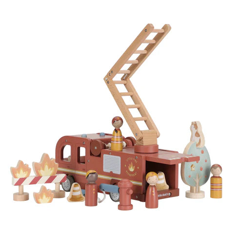 Camion dei pompieri in legno – Rosso – Essentials
