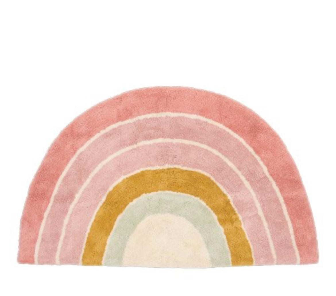 Tappeto rosa arcobaleno - 80x130 cm