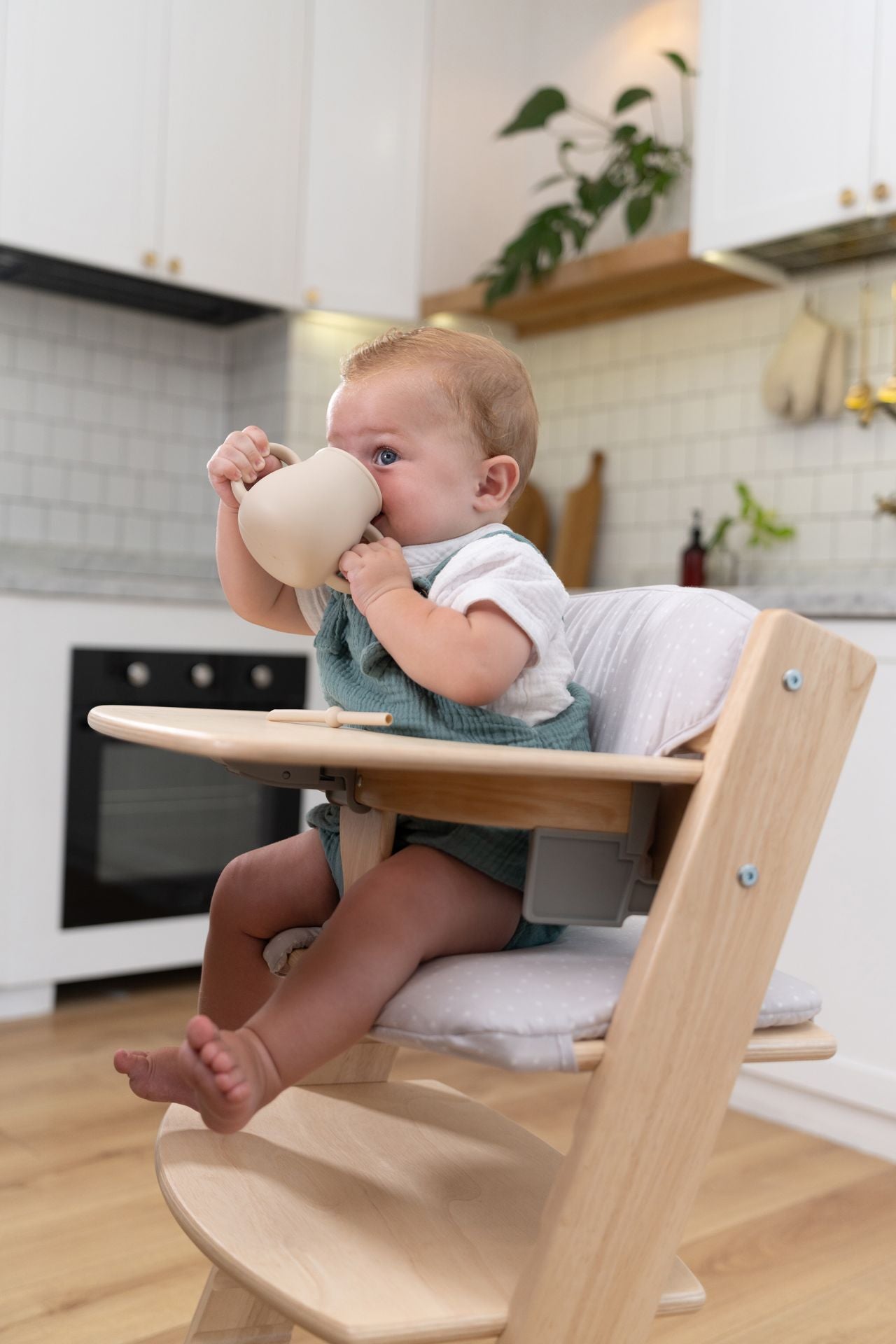 Lobu-Seggiolone legno g kids + vassoio+ cuscino