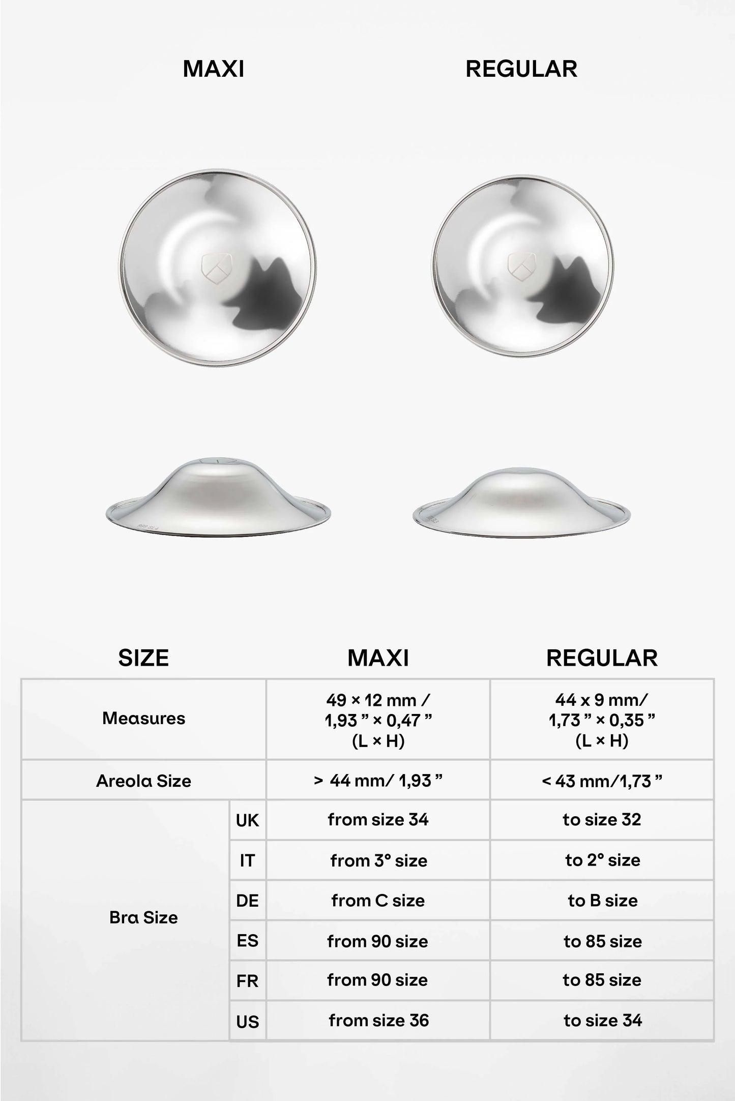 SILVER CUPS coppette paracapezzoli 100% argento - Scandi Kids Concept Store