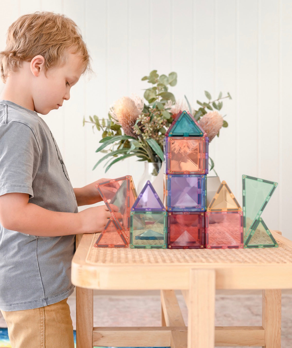 Connetix - 32 Pezzi - Pacco Scoperta - Pastello - 100% Plastica ABS Atossica - Apprendimento STEM!