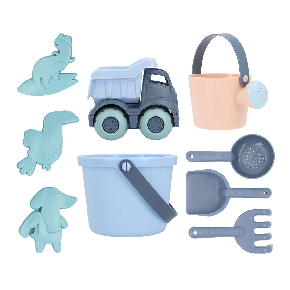 Set Spiaggia Monneka Secchiello Serenity Blue + Camioncino Monnëka