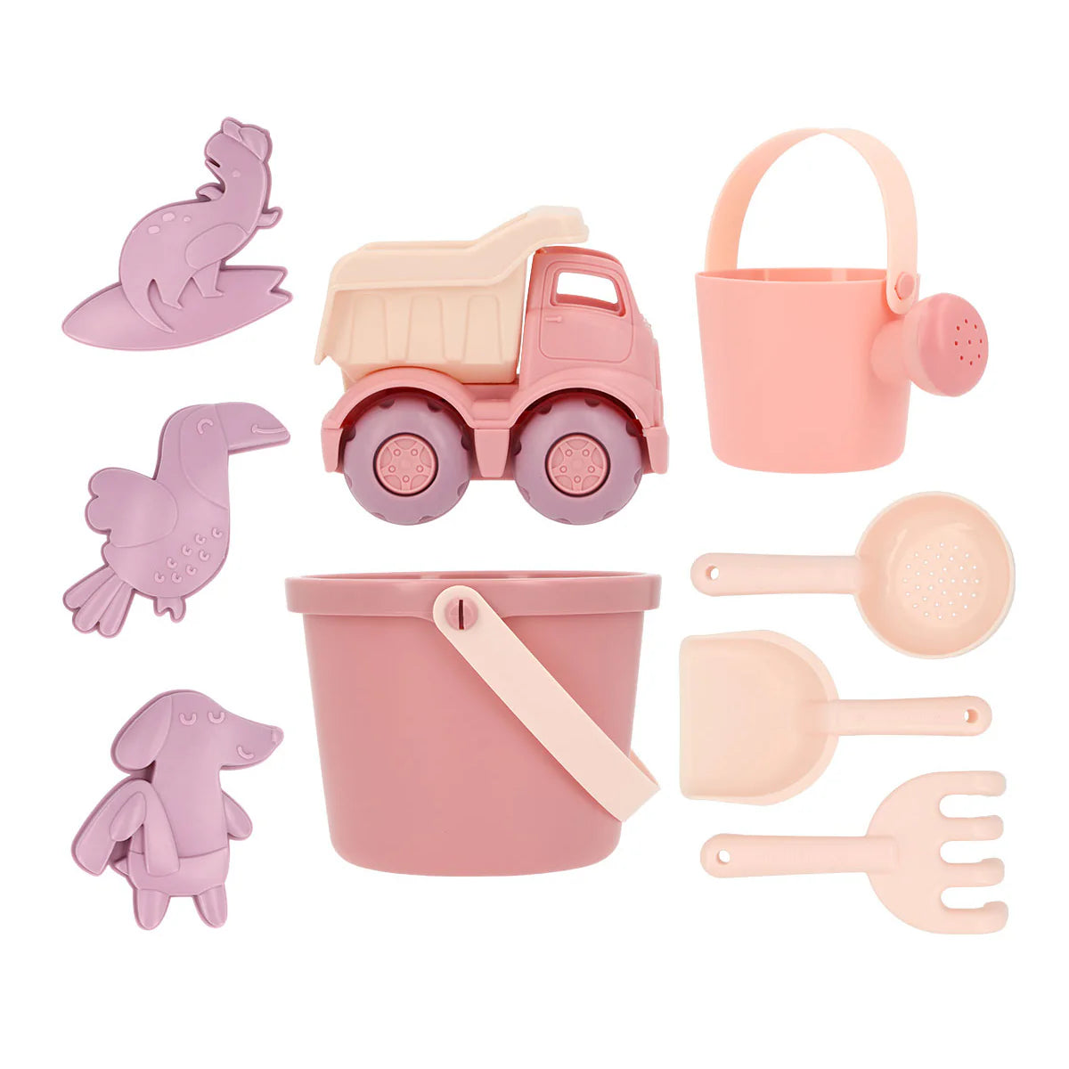 Beri - Set Spiaggia Monneka Secchiello Old Rose + Camioncino Monnëka