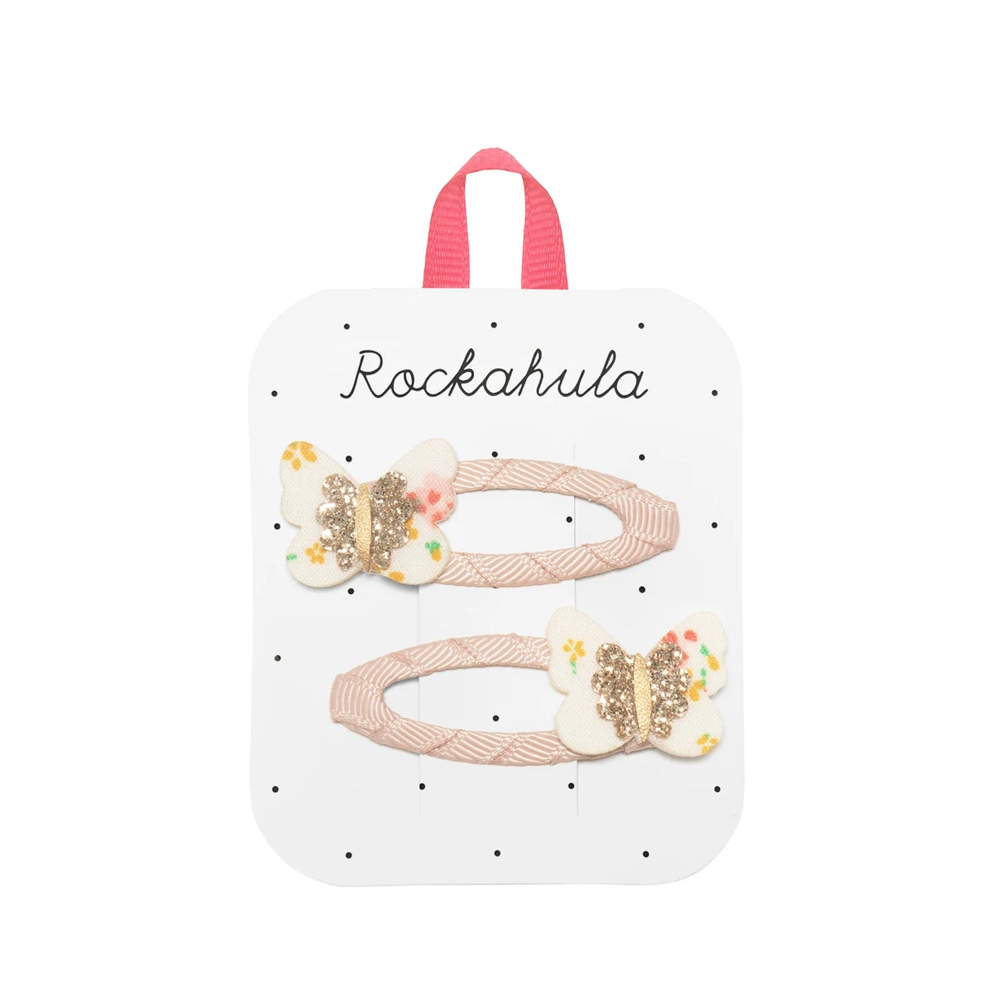 Rockahula- Mollette Farfalla fiori e glitter