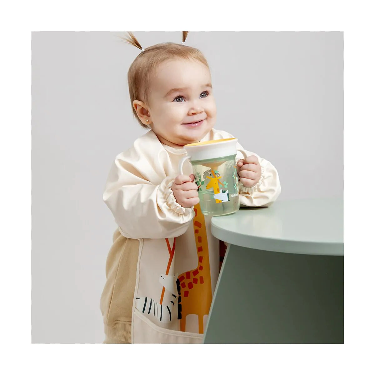 Soft Biby Jungle - bavaglio manica lunga - miniland - Scandi Kids Concept Store